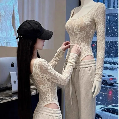 White Lace Bodysuit